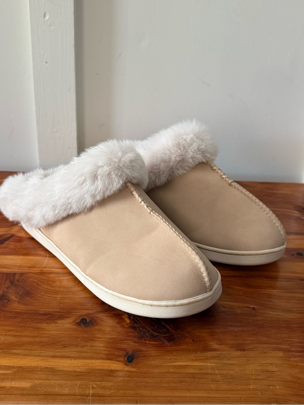 LC Lauren Conrad Allis Faux Fur Cuff Clog Women's Slippers XL 9/10